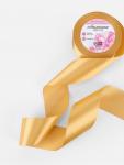 Лента атласная, 50 мм, 23±1 м, золотисто-бежевая №186