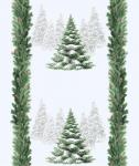 Дорожка для сервировки 50*150 см, хлопок 100% (Снежные ели)