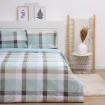 Постельное бельё 1.5-спальное LoveLife Square green, сатин