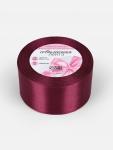 Лента атласная, 50 мм, 23±1 м, бордовая