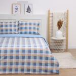 Постельное бельё 1.5-спальное LoveLife Square blue, сатин