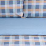 Постельное бельё 1.5-спальное LoveLife Square blue, сатин