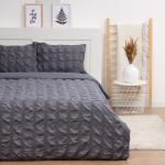 Постельное бельё 1.5-спальное LoveLife Texture dark gray, микрофибра