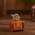 Вечный календарь настольный «Черепаха», 10?7 см, дерево