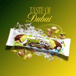 Батончик «DoubiCoco» в молочном шоколаде с начинкой из кокоса с фисташкой 40гр (24шт)