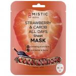 MISTIC STRAWBERRY AND CAROB ALL DAYS Sheet MASK Тканевая маска для лица с экстрактами клубники и кэроба 24мл