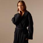 Халат вафельный женский SL HOME: Basic «Дарк Маре», размер XL, хлопок 100%, чёрный