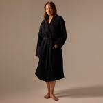 Халат вафельный женский SL HOME: Boho «Дарк Маре», размер XL, хлопок 100%, чёрный