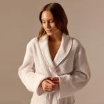 Халат вафельный женский SL HOME: Basic «Блан де Блан», размер M, хлопок 100%, белый