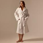 Халат вафельный женский SL HOME: Basic «Блан де Блан», размер XL, хлопок 100%, белый