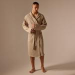 Халат вафельный мужской SL HOME: Basic «Саббиа», размер S, хлопок 100%, коричневый