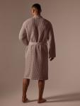 Халат вафельный мужской SL HOME: Boho «Саббиа», размер S, хлопок 100%, коричневый
