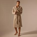 Халат вафельный мужской SL HOME: Basic «Саббиа», размер L, хлопок 100%, коричневый