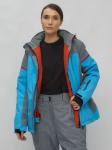 Горнолыжная куртка женская УЦЕНКА синего цвета 0758S