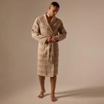 Халат вафельный мужской SL HOME: Chess «Саббиа», размер L, хлопок 100%, коричневый