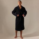 Халат вафельный мужской SL HOME: Basic «Дарк Маре», размер S, хлопок 100%, чёрный