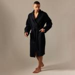 Халат вафельный мужской SL HOME: Basic «Дарк Маре», размер L, хлопок 100%, чёрный