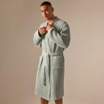 Халат вафельный мужской SL HOME: Boho «Аззура», размер S, хлопок 100%, мятный