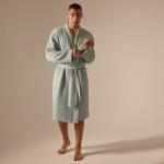 Халат вафельный мужской SL HOME: Boho «Аззура», размер M, хлопок 100%, бирюзовый