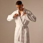 Халат вафельный мужской SL HOME: Chess «Блан де Блан», размер L, хлопок 100%, белый