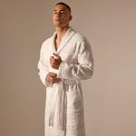 Халат вафельный мужской SL HOME: Chess «Блан де Блан», размер L, хлопок 100%, белый