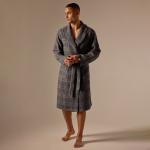 Халат вафельный мужской SL HOME: Chess «Гри Сандре», размер M, хлопок 100%, тёмно-серый