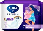 AURA PREMIUM Прокладки женские гигиенические NIGHT 7шт