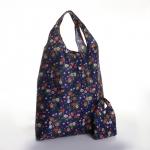 Сумка хозяйственная на кнопке, складная, 38?6?38 см, синяя/красная