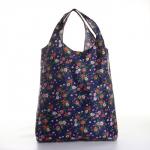 Сумка хозяйственная на кнопке, складная, 38?6?38 см, синяя/красная