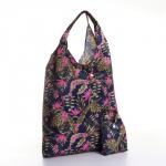 Сумка хозяйственная на кнопке, складная, 38?6?38 см, синяя/розовая