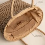 Сумка женская SL Home, ручное плетение, хлопок, длина ручек 18.5 см, 40?27 см