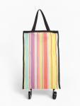 Сумка хозяйственная складная на липучке, 2 колеса, наружный карман, 32?13?52 см, разноцветная