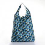 Сумка хозяйственная на кнопке, складная, 38?6?38 см, голубая/синяя