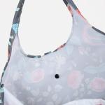 Сумка хозяйственная на кнопке, складная, 40?0.5?58 см, серая/оранжевая