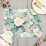 Салфетка на стол «Доляна. Камелия», ПВХ, 40?29 см