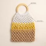 Сумка женская SL Home, ручное плетение, хлопок, кольцо 14.5 см, 30?45 см