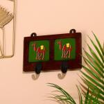 Вешалка настенная «Верблюды», 12?4?10 см, 2 крючка, дерево, МИКС