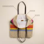 Сумка женская SL Home, ручное плетение, хлопок, длина ручек 28 см, 41?40 см
