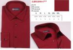 1LBR109H+7** Сорочка муж. длин. рукав, притал., бордовый, BROSTEM