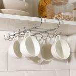 Держатель для кружек Доляна, на 10 предметов, подвесной, 27.5?18?6.5 см, хром