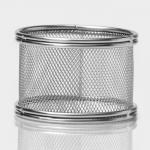 Корзинка для картофеля фри Доляна «Лонгфилд», d=9 см, внутр d=8 см, h=6 см, нержавеющая сталь, серебристая