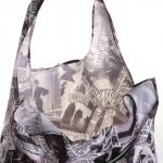 Сумка хозяйственная на кнопке, складная, 42?0.5?65, чёрная