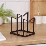 Держатель для крышек и разделочных досок Доляна, 12.5?16?15 см, коричневый