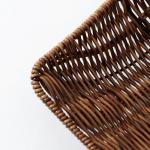 Корзинка для подачи Доляна «Огайо», 25?25?8 см, квадратная, коричневая