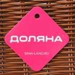 Корзинка для подачи Доляна «Огайо», 25?25?8 см, квадратная, коричневая