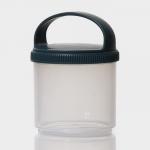 Банки для хранения Доляна, набор 4 шт.: 120 мл, 180 мл, 230 мл, 290 мл, пластик, прозрачные