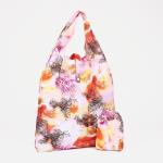 Сумка хозяйственная на кнопке, складная, 38?0.5?58 см, розовая/оранжевая