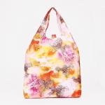 Сумка хозяйственная на кнопке, складная, 38?0.5?58 см, розовая/оранжевая