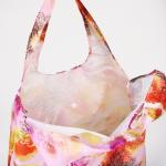 Сумка хозяйственная на кнопке, складная, 38?0.5?58 см, розовая/оранжевая