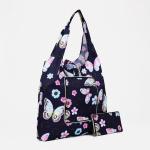 Сумка хозяйственная на кнопке, складная, 42?0.5?65 см, синяя